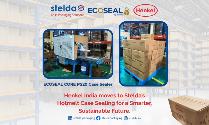 Henkel factory with Stelda Hotmelt Case Sealing Automation PS20 installation