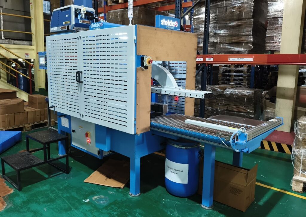 Henkel factory with Stelda Hotmelt Case Sealing Automation PS20 installation