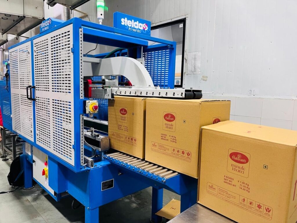 Haldiram’s using Stelda tamper evident packaging solutions for secure and efficient case sealing