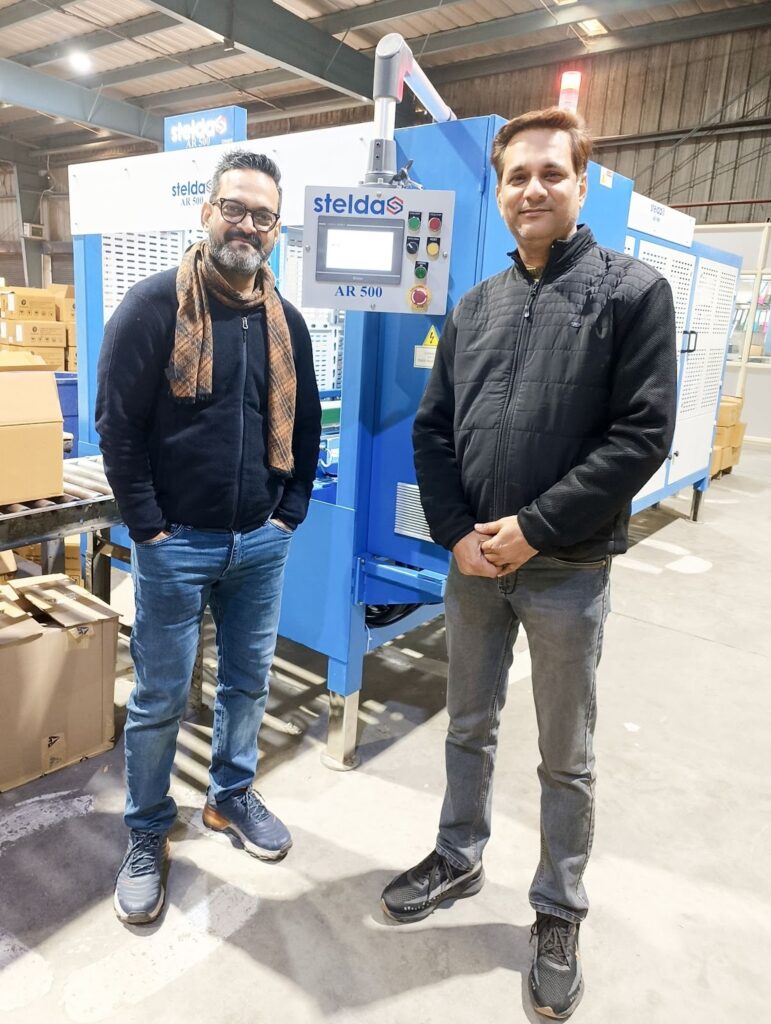 Sustainability Goals in Packaging achieved by Penguin Random House India with Stelda Hotmelt Case Sealer