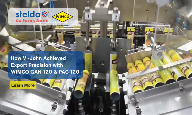 WIMCO GAN 120 and PAC 120 High-Speed Tube Filling and Cartoning Solution operating at Vi-John facility.